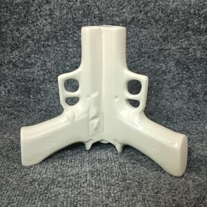 Suck UK Guns Vase White Ceramic Pistol Design Triple Flower Holder